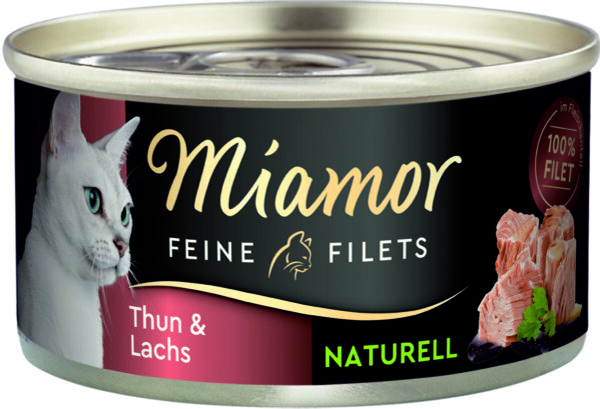 Miamor Feine Filets Natur.Thun Lachs 80gD