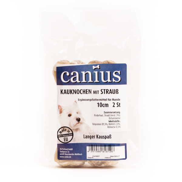 Canius EU Kauknochen gefüllt Strauß 10cm 2er