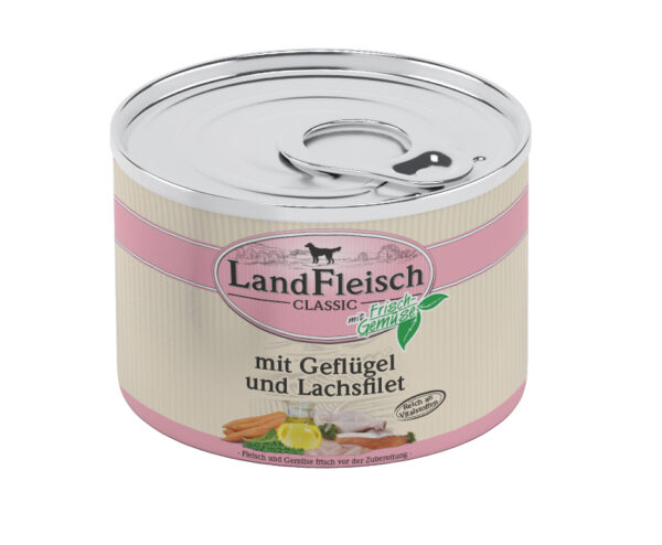 Landfleisch Geflügel-Lachsfil.195gD