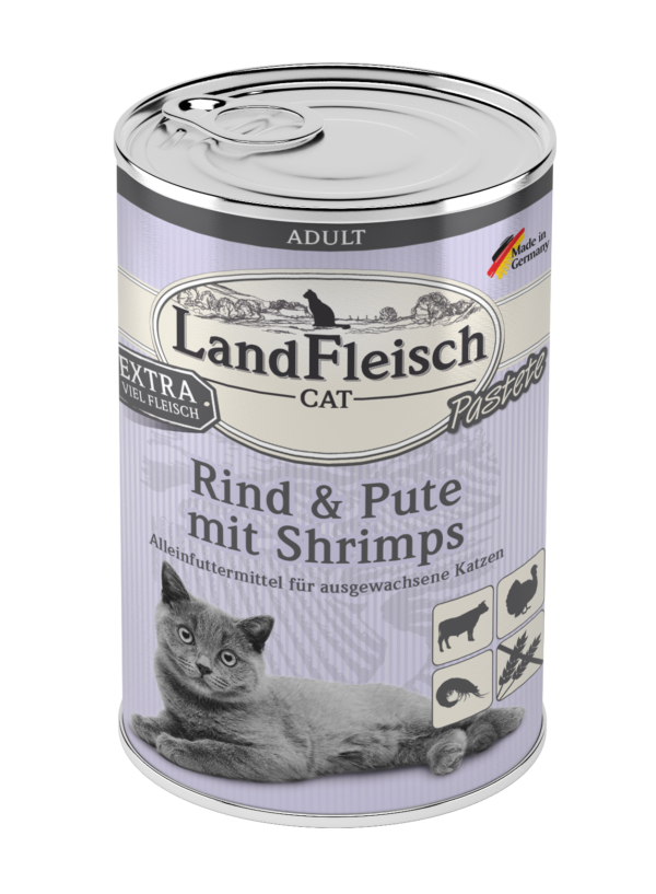 Landfleisch Cat Past Rind+Shrimp400gD