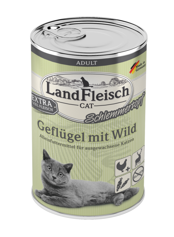 Landfleisch Cat Topf Geflügel+Wild 400gD