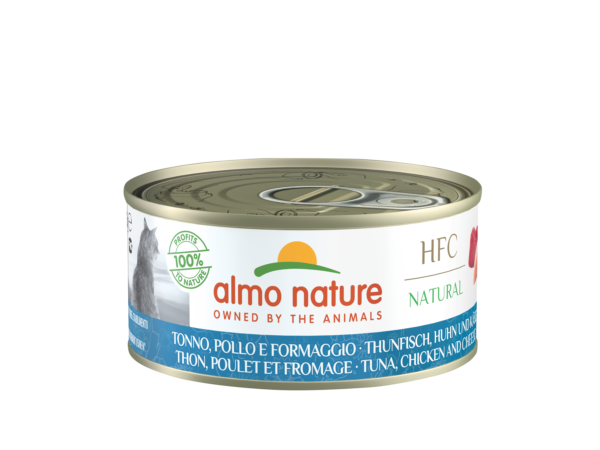 Almo Nature Cat Thunfisch+Huhn+Käse 150gD