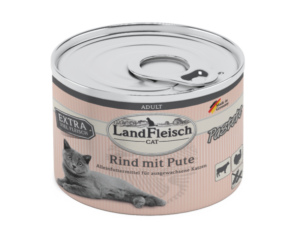 Landfleisch Cat Past Rind+Pute 195gD