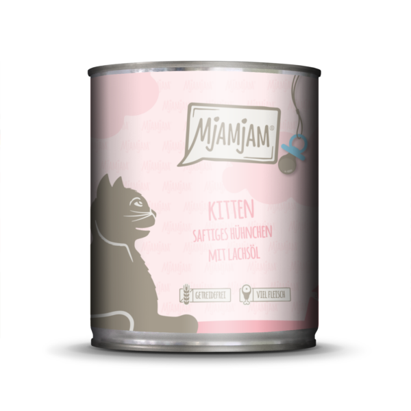 MjAMjAM Kitten Huhn+Lachsöl 800gD