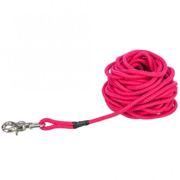 Trixie Schleppleine, rund aus Segeltau mit Trigger Snap Hook - fuchsia - 15 m