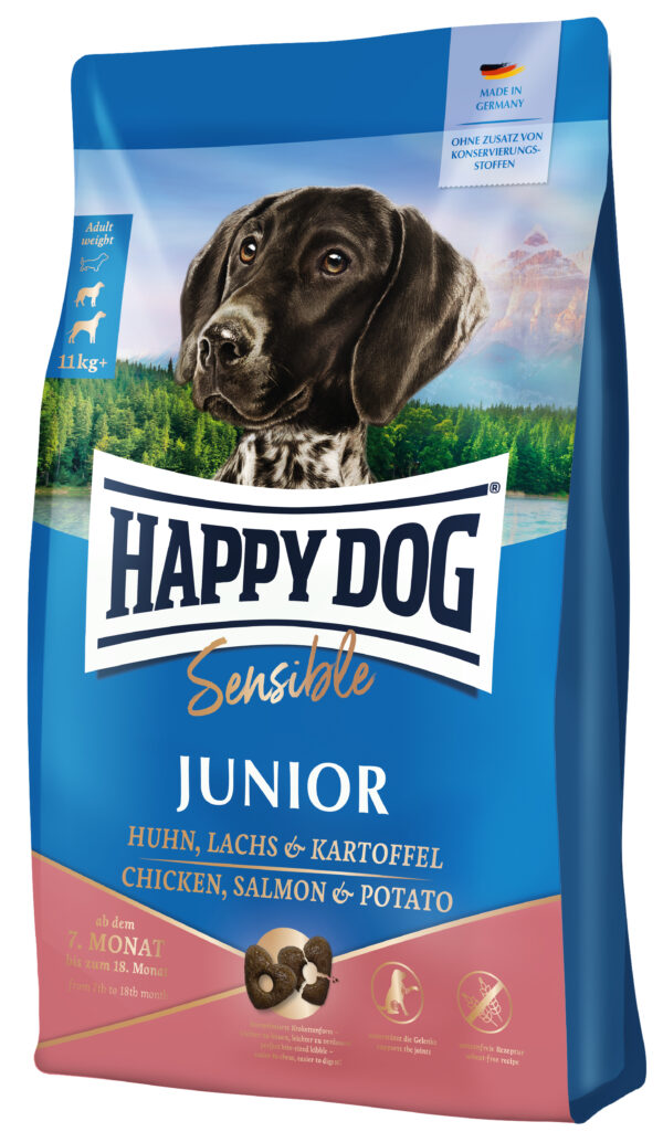 HappyDog Sensi Junior Lachs Kart 4kg